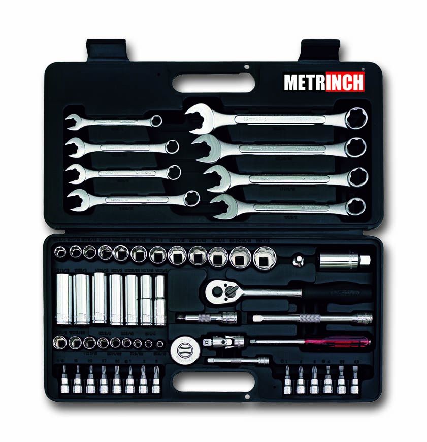 METRINCH JUEGO DE 59 HERRAMIENTAS COMBINADAS 1/4” & 3/8” (MET-0559) - Image 2