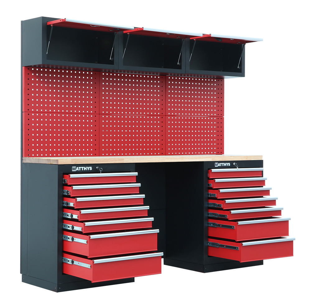 MOBILIARIO DE TALLER - ENCIMERA DE TRABAJO DE RUBBERWOOD EXTRA PROFUNDA - COMBI-06 - SERIE IMOLA - Afbeelding 2