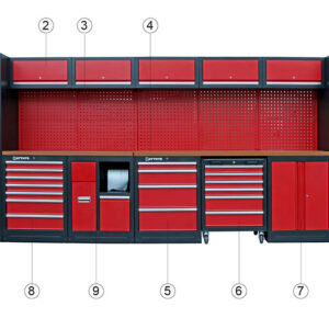 MOBILIARIO DE TALLER - ENCIMERA DE TRABAJO DE RUBBERWOOD - COMBI-35 - SERIE IMOLA
