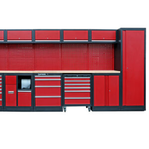 MOBILIARIO DE TALLER - ENCIMERA DE TRABAJO DE RUBBERWOOD EXTRA PROFUNDA - COMBI-35 - SERIE IMOLA