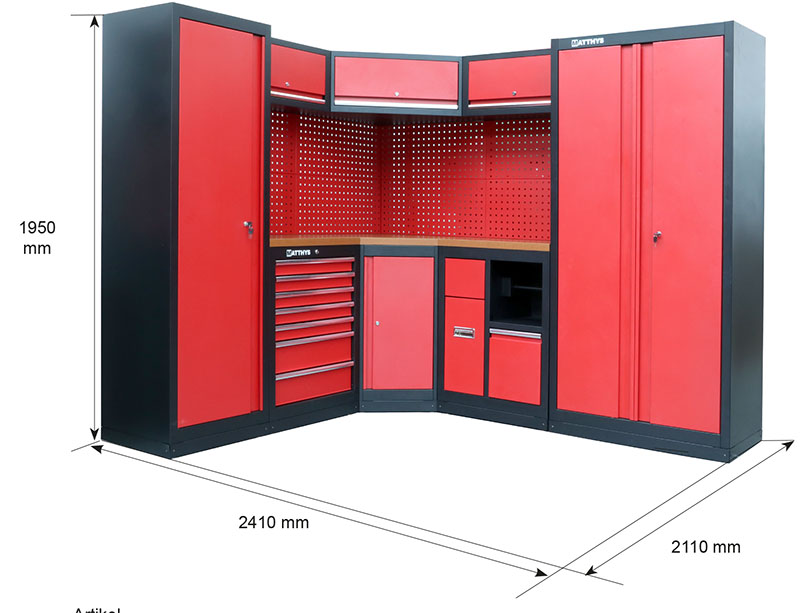 MOBILIARIO DE TALLER - ENCIMERA DE TRABAJO DE MDF - COMBI-4DD - SERIE IMOLA - Afbeelding 4