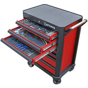 CARRO DE 7 CAJONES QUE INCLUYE 5 CAJONES CON HERRAMIENTAS MÉTRICAS CALIDAD BOXO