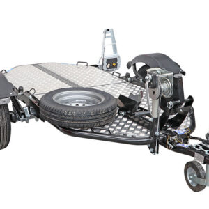 REMOLQUE PLEGABLE PARA MOTO NEGRO - CAPACIDAD 600 KG