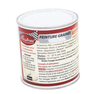 PINTURA GRANULADA GRANO GRUESO NEGRO SATINADO/MATE - 0,5 L (Peint 9120-Noir Gros Grain-500 ml)
