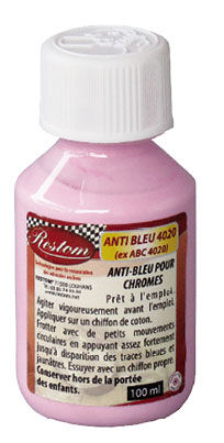 ELIMINADOR DE AZUL DE OXIDACIÓN PARA CROMO Y ACERO INOXIDABLE 100 ML (Antibleu 4020)