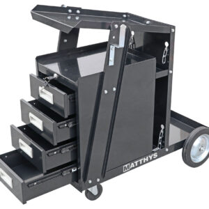 SOPORTE MÓVIL CON CAJONES PARA EQUIPO DE SOLDADURA