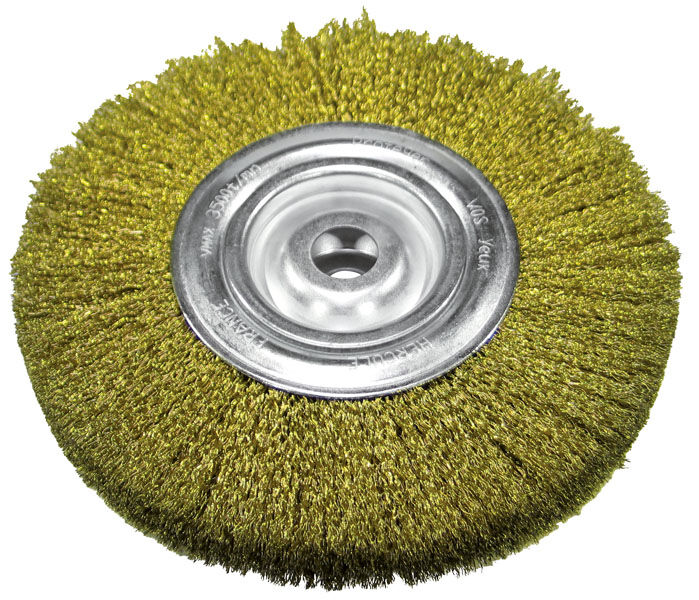 CEPILLO CIRCULAR DE ALAMBRE DE LATÓN TRENZADO 200 x 20 / 0,30 MM