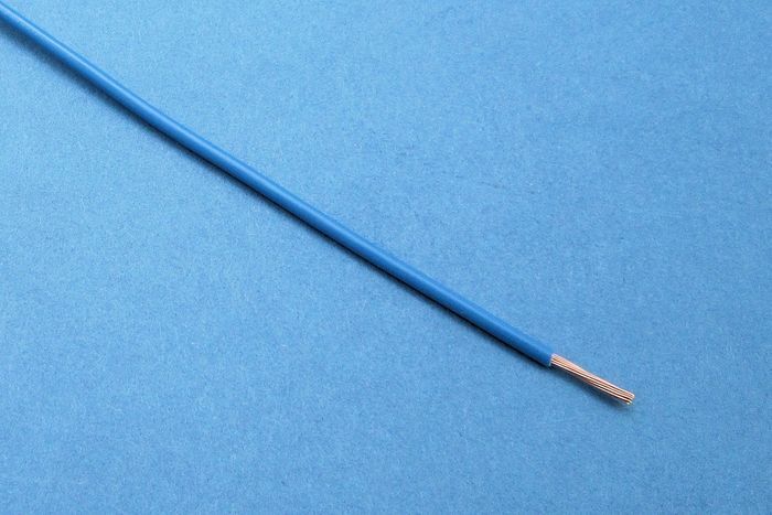 CABLE DE PVC DE PARED FINA, 16/0.20, (Ø 1,6 MM/0,5 MM²) AZUL (PRECIO POR METRO)