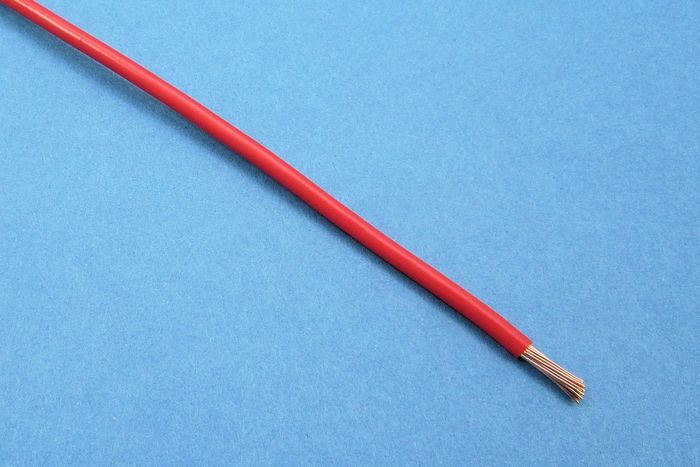 CABLE DE PVC DE PARED FINA, 28/0.30, (Ø 2,7 MM/1.5 MM²) ROJO (PRECIO POR METRO)