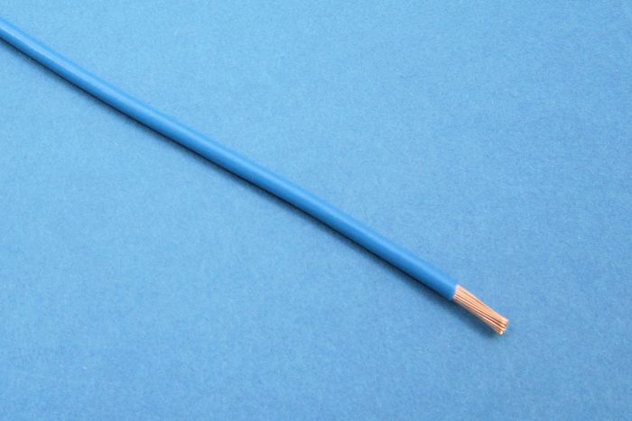 CABLE DE PVC DE PARED FINA, 28/0.30, (Ø 2,7 MM/2 MM²) AZUL (PRECIO POR METRO)