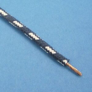 CABLE TRENZADO, 28/0.30, (2 MM²) (Ø 4,2 MM) BLANCO/NEGRO (PRECIO POR METRO)