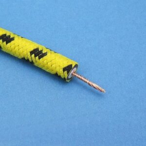 CABLE ALTA TENSIÓN TRENZADO - AMARILLO/NEGRO (Ø 7 mm) (PRECIO POR METRO)