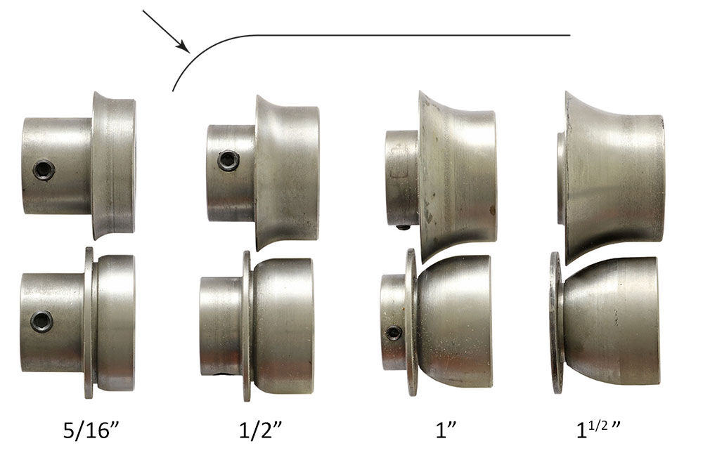JUEGO DE RODILLOS OPCIONALES - ROUND-OVER ROLL - PARA BORDONADORA BISELADORA