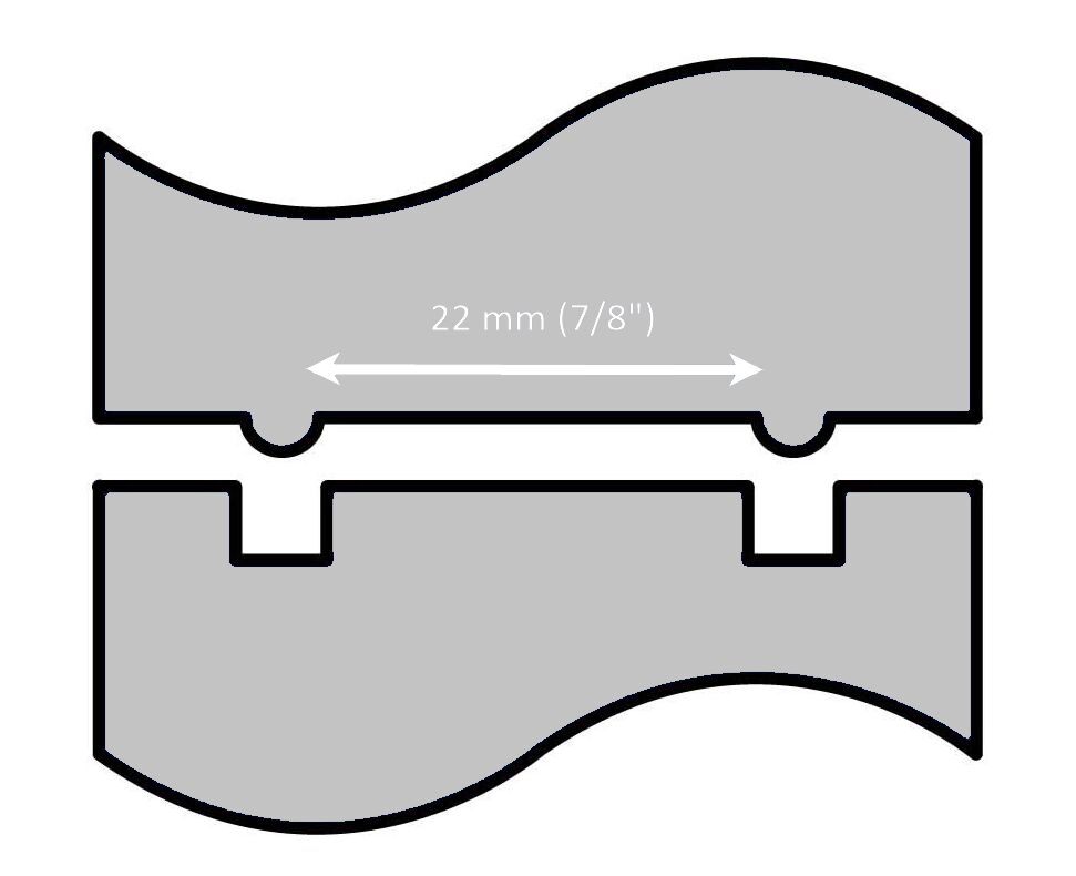 JUEGO DE RODILLOS OPCIONALES - 1/8” DOUBLE TAPER PINSTRIPE ROLL - PARA BORDONADORA BISELADORA - Image 3