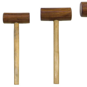 JUEGO DE 4 MAZOS CILÍNDRICOS DE MADERA DURA