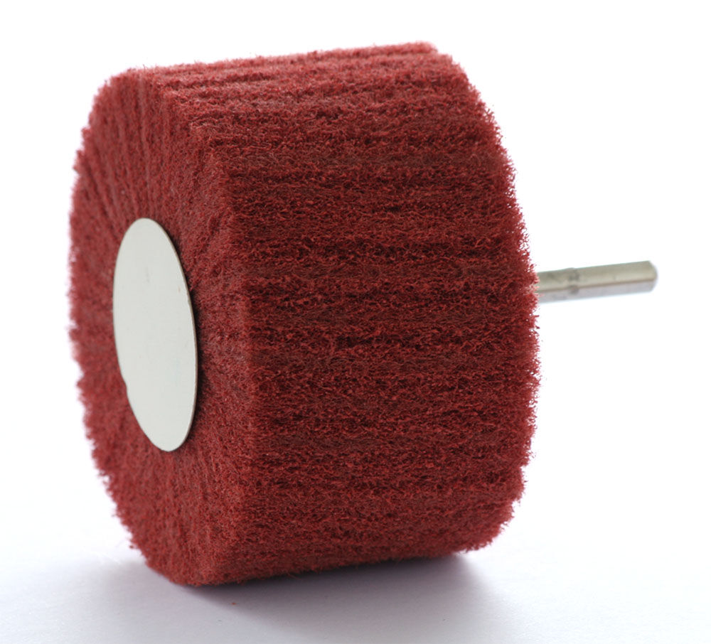 CEPILLO PARA SATINADO CON VÁSTAGO 6 MM 80 X 50 MM - FINO
