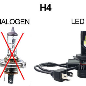 PAR DE BOMBILLAS PARA FAROS DELANTEROS H4 7XL  LED 7000 LM - BLANCO PURO