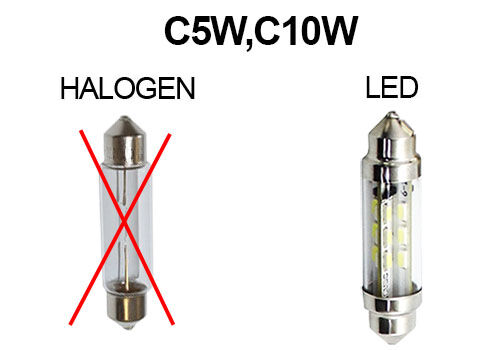 BOMBILLA DE SEÑALIZACIÓN TIPO LANZADERA LED C5W C10W 12V 39 MM - BLANCO NEUTRO