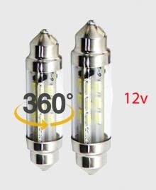 BOMBILLA DE SEÑALIZACIÓN TIPO LANZADERA LED C5W C10W 12V 42 MM - BLANCO CÁLIDO - Image 3