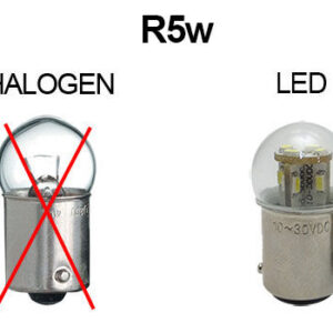 BOMBILLA LED R5W BA15S 6V - BLANCO CÁLIDO