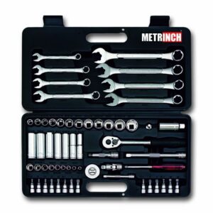 METRINCH JUEGO DE 59 HERRAMIENTAS COMBINADAS 1/4” & 3/8” (MET-0559)
