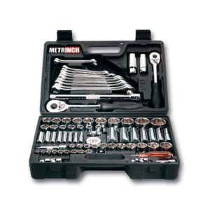 METRINCH JUEGO DE 76 HERRAMIENTAS COMBINADAS 1/2”; 3/8”; 1/4” (MET-0076)