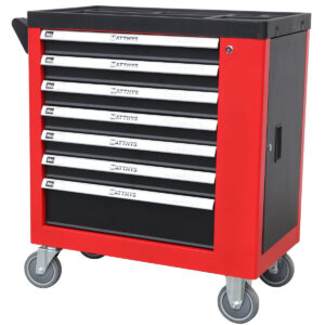 CARRO DE TALLER CON 7 CAJONES Y PUERTA LATERAL