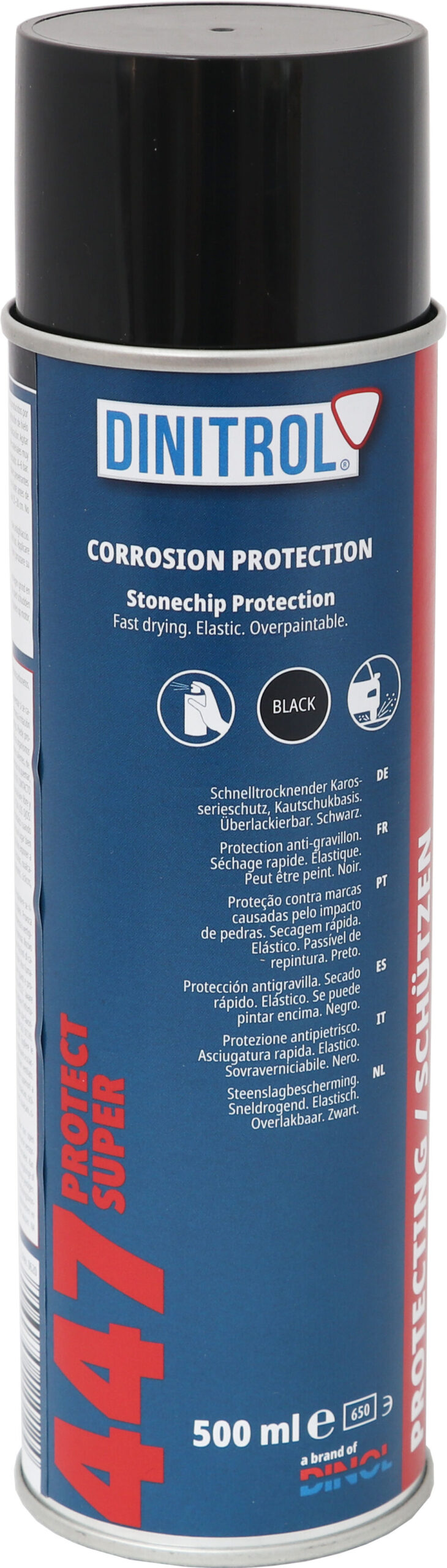 DINITROL 447 PROTECCIÓN ANTIGRAVILLA - SPRAY 500 ML (NEGRO)