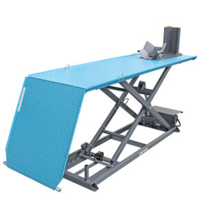 MESA ELEVADORA MOTO ELÉCTRICA CON PINZA PARA RUEDA ANCHURA 60 CM - CAPACIDAD 450 KG