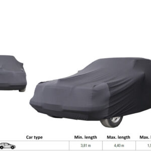 FUNDA DE COCHE DE LUJO HBL NEGRA (L = 3,81 - 4,4m/A máx. = 1,55m)