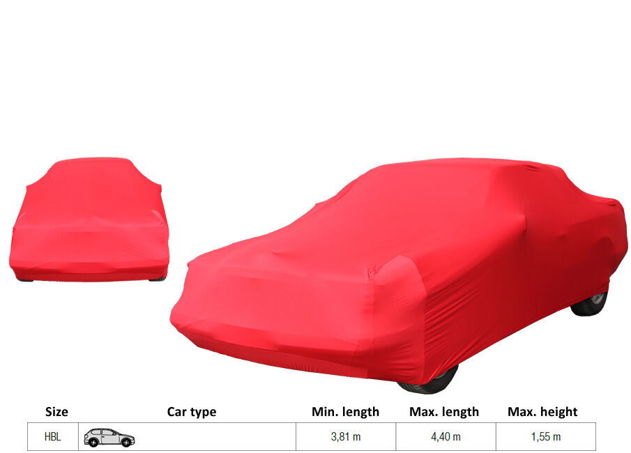 FUNDA DE COCHE DE LUJO HBL ROJA (L = 3,81 - 4,4m/A máx. = 1,55m)