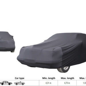FUNDA DE COCHE DE LUJO SDXS NEGRA (L = 4,31 - 4,7m/A máx. = 1,55m)