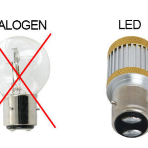 FARO BA21D LED 3 PINS 6 A 12 V - POR PAR - BLANCO