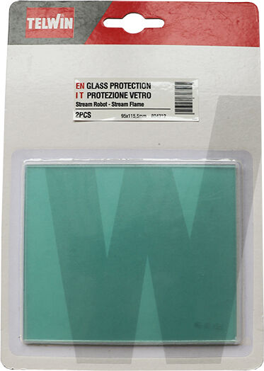 CRISTAL PROTECTOR EXTERNO PARA CASCO DE SOLDADOR TELWIN (2 PIEZAS) - 95 X 115,5 MM