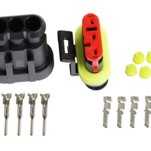 JUEGO DE CONECTORES AMP IMPERMEABLES 3 POLOS