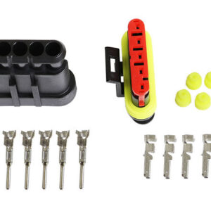 JUEGO DE CONECTORES AMP IMPERMEABLES 5 POLOS