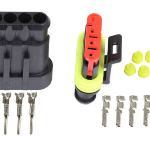 JUEGO DE CONECTORES AMP IMPERMEABLES 4 POLOS