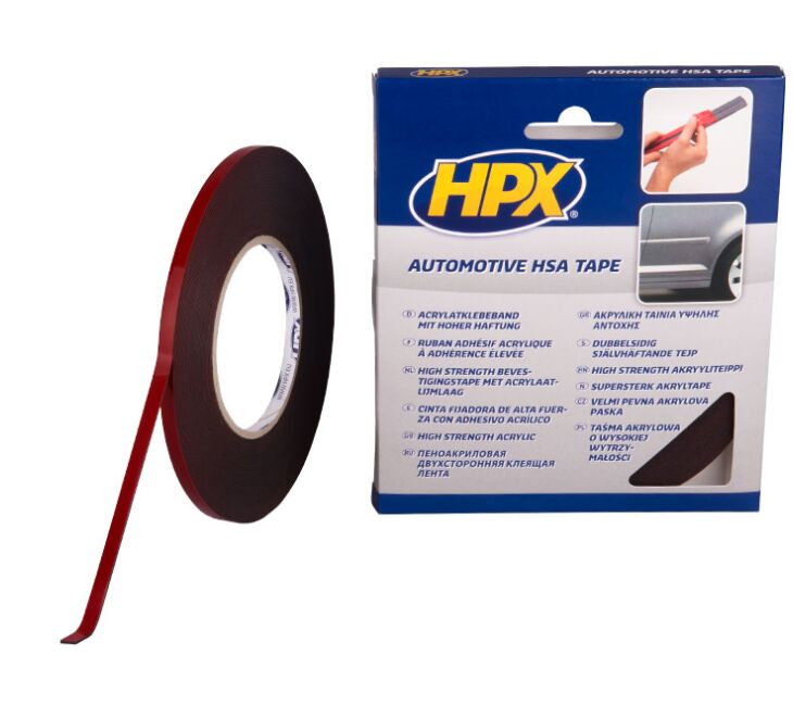 HPX CINTA ACRÍLICA DE DOBLE CARA CON MUY ALTA RESISTENCIA ADHESIVA - ANTRACITA 6 MM x 10 M