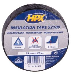 HPX - CINTA AISLANTE PVC - NEGRA 19 MM x 10 M
