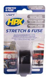 HPX CINTA AUTOFUSIBLE STRETCH & FUSE - NEGRA 25 MM x 3 M