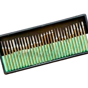 30 MINI PUNTAS DE ESMERILADO DE DIAMANTE CON VÁSTAGO DE 3 MM
