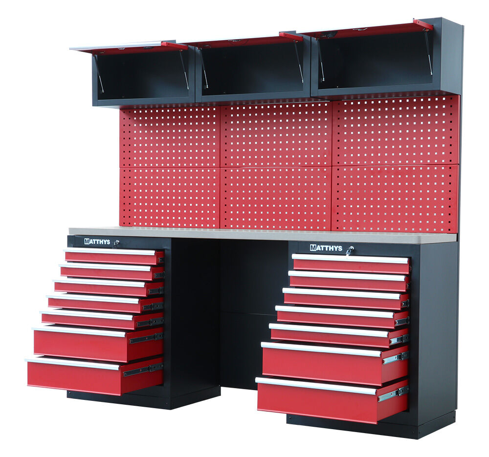 MOBILIARIO DE TALLER - ENCIMERA DE TRABAJO CON REVESTIMIENTO INOXIDABLE - COMBI-06 - SERIE IMOLA - Image 2