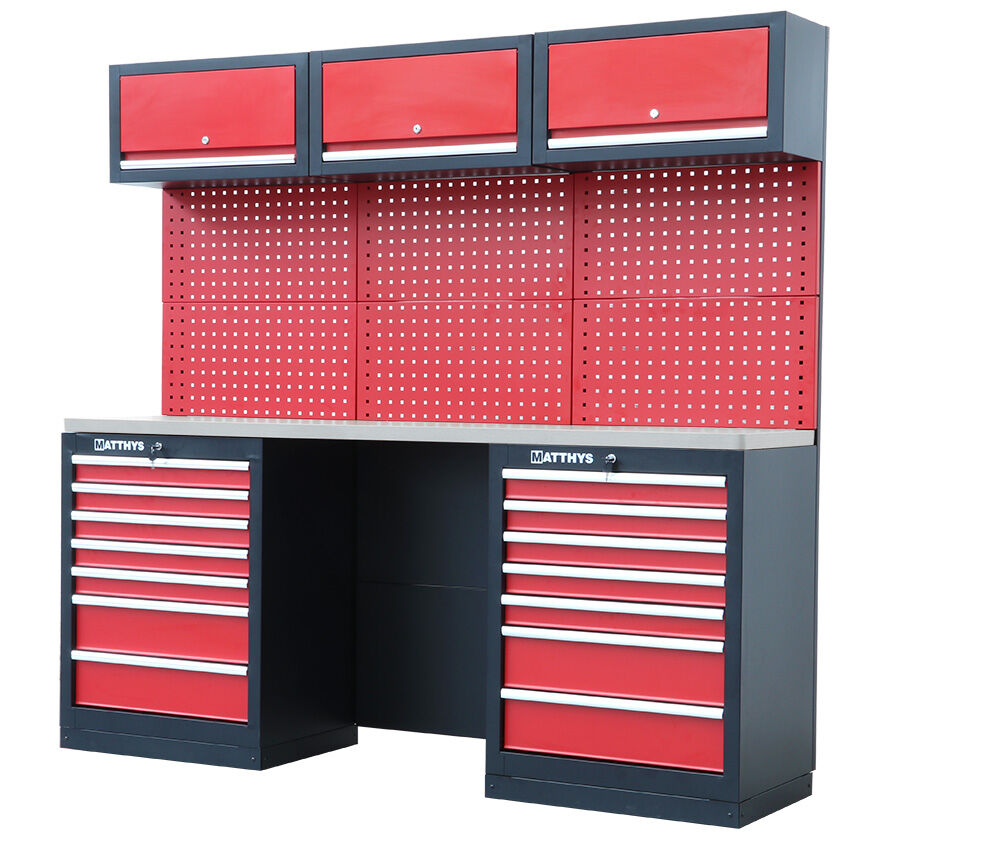 MOBILIARIO DE TALLER - ENCIMERA DE TRABAJO CON REVESTIMIENTO INOXIDABLE - COMBI-06 - SERIE IMOLA - Image 4