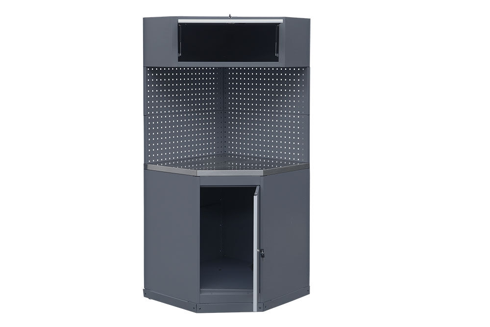HEAVY DUTY MÓDULO DE ESQUINA MUEBLE TALLER - ENCIMERA DE TRABAJO CON REVESTIMIENTO INOXIDABLE - SERIE LEMANS - Image 3
