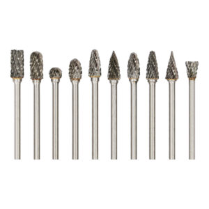 FRESA DE CORTE DE CARBURO – JUEGO DE 10 – VÁSTAGO 3 MM