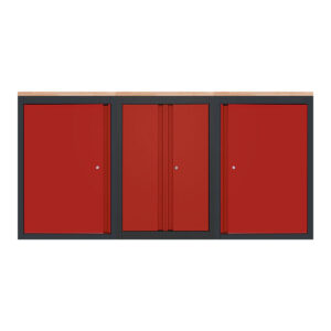 MEDIA ALTA ARMARIO DE TALLER  CON ENCIMERA DE TRABAJO DE RUBBERWOOD – SERIE IMOLA – 2040 MM