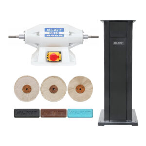 PULIDORA DE BANCO NI-KIT 150 MM, 520 W, COMPLETA CON SOPORTE Y KIT DE PULIDO