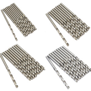 JUEGO DE 4 X 10 BROCAS DIN 338 PARA HERRAMIENTAS CLECO : 3/32”, 1/8”, 5/32”, 3/16”
