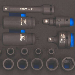 27 PCS. JUEGO DE VASOS DE IMPACTO 1/2” 8-24 MM