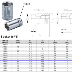 VASO 1/4” 6 CARAS MÉTRICO 10 MM